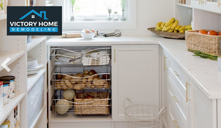 Organized Kitchen Cabinet with wires