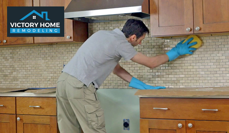 Backsplash installation