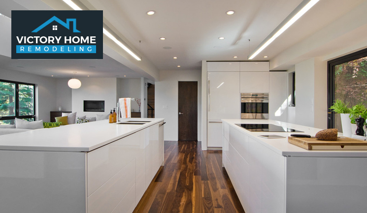 Kitchen With Ceiling Light